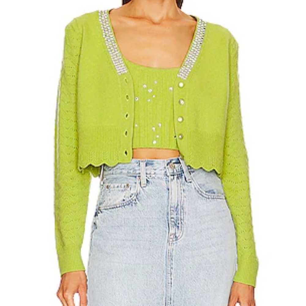 LoveShackFancy Brynner Crop Cardigan